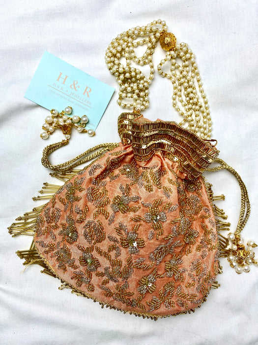 Potli bags with pearl chain